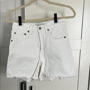 Abercrombie & Fitch White Jean Shorts